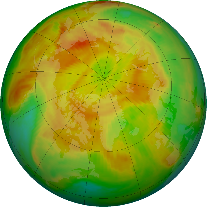 Arctic ozone map for 27 April 2000
